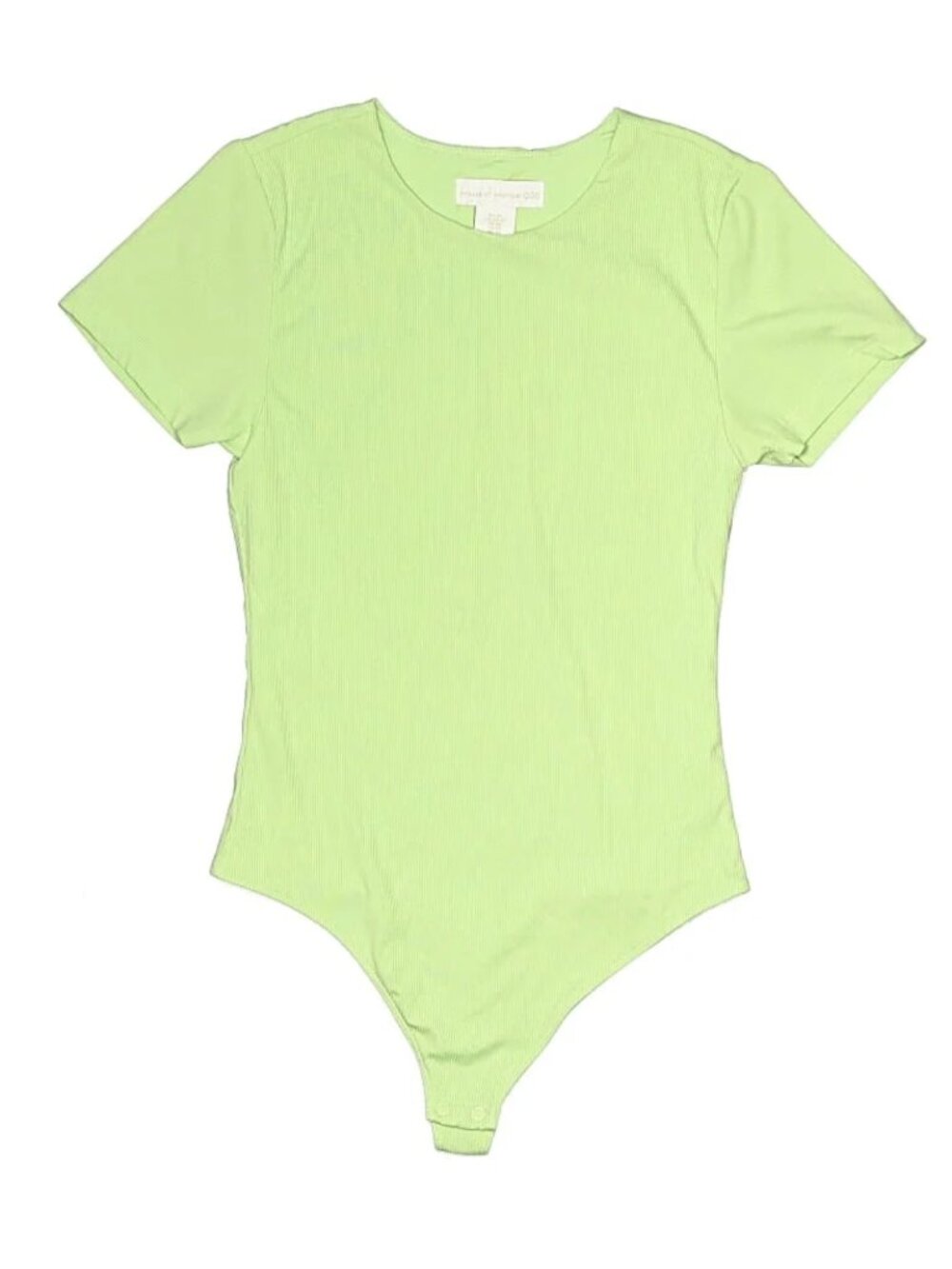 House of Harlow 1960 Pastel Green Ribbed Tee Shirt Bodysuit Size S